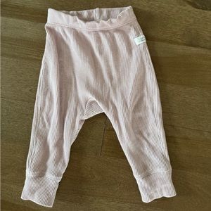 Loulou lollipop pants - pink waffle material - 3-6 months